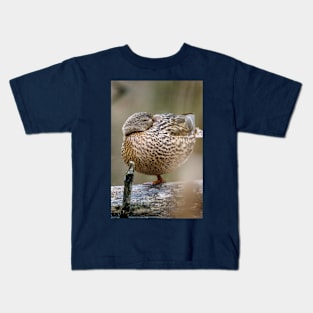 Power Nap Duck Photograph Kids T-Shirt